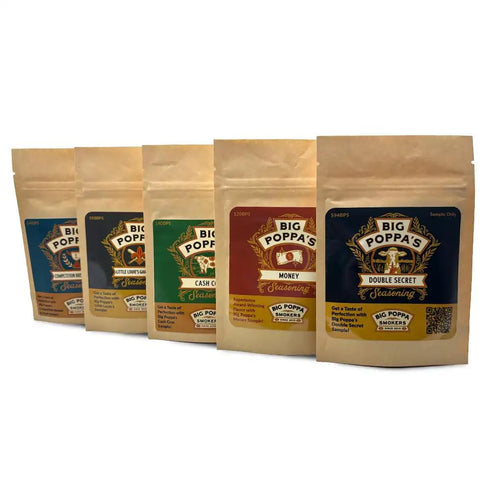 Big Poppas Beef Sampler Set Steakhouse Blend, Savory Garlic Pepper, Rich Umami
