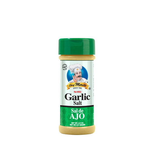 Chef Merito Garlic Salt 4.5 oz | Premium Garlic & Sea Salt