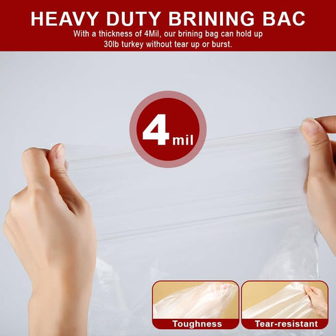 SXEDMUHD 5 12 Turkey Brine Bag, gallon barrel lining bag, pieces, for curing and salting, super heavy duty leak proof