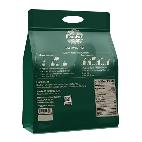 3 1 25g 50 sticks(2.75 lb) Beanhut's Vietnamese Latte, Instant Coffee Mix, in Coffee Mix, x
