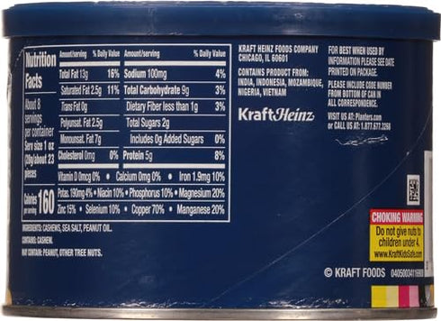 8.5 oz Planters Cashews Whole Salted