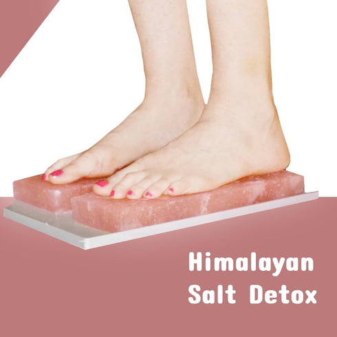 Generic 8" 4" 1" Pack 2 Himalayan Rock Salt Blocks Size x x for feet | Himalayan Salt Foot Detox Or Detoxer Block