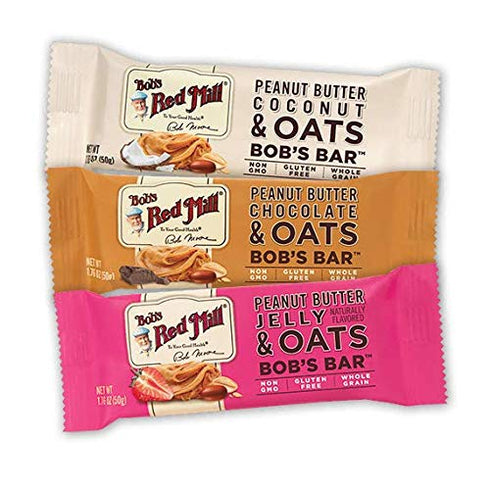 12pk 12 (Pack 1) Bob's Red Mill Peanut Butter Coconut & Oats Bar, bars of - Non GMO, Gluten Free, Kosher