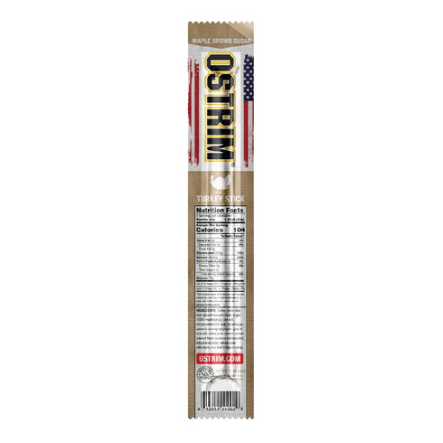 Pack 20 (10 Ostrim Turkey Meat Snack Sticks - Maple Brown Sugar & Applewood - of of each flavor)