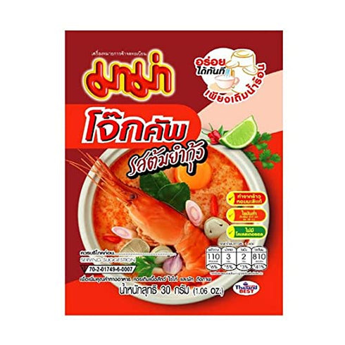 Generic Mama, Jok Cup, Instant Rice Porridge, Shrimp Tom Yum Flavour, 30 gram