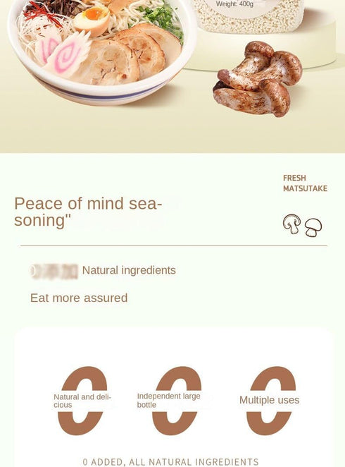 Zercumm Tricholoma Matsutake Fresh Seasoning - Mushroom Powder for Cooking Soup