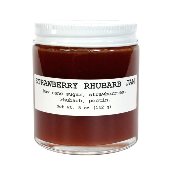 Strawberry Rhubarb Jam, Made with Fresh Strawberries & Rhubarb, Gourmet Low Sugar