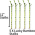 Generic 5 12 Inch Stalks of Straight Lucky Bamboo with one Free Bottle of Plant Food