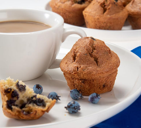 4 8 oz (Pack 3) Katz Gluten Free Homestyle Blueberry Zucchini Muffins, Healthy Snacks For Kids Made with Fresh