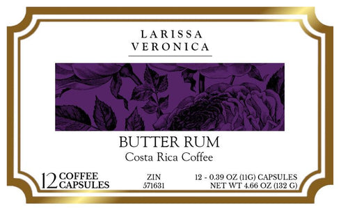 Larissa Veronica (12 571631) 3 Pack Butter Rum Costa Rica Coffee (Single Serve K-Cup Pods) (Gourmet, Naturally