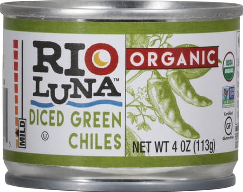 Rio Luna , Organice Diced Green Chile, 4 Ounce
