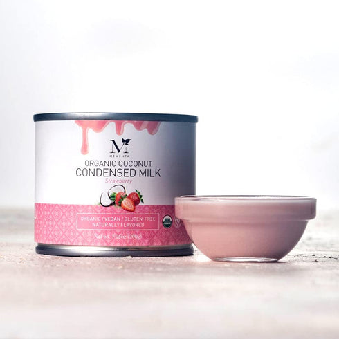 Strawberry,7.05 (Pack 6) Mementa Organic Coconut Condensed Milk, Ounce