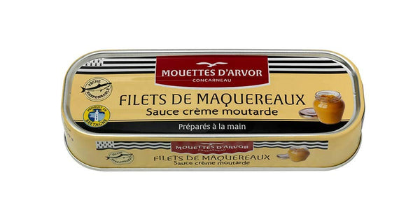 Mouettes d'Arvor French Fillets of Mackerel in Mustard - Filets de Maquereaux Sauce Moutarde