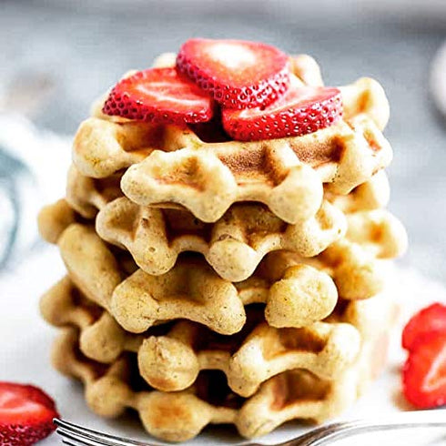 Le Chic Patissier 12 Gelgium,2 (Pack 12) Petite Belgian Waffles Individaully Wrapped, All Natural Non GMO, Made
