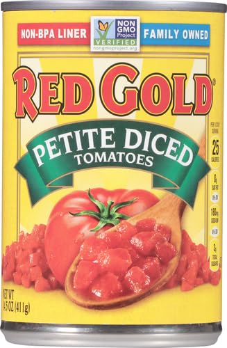 14.5 Red Gold Petite Diced Tomatoes, Ounce