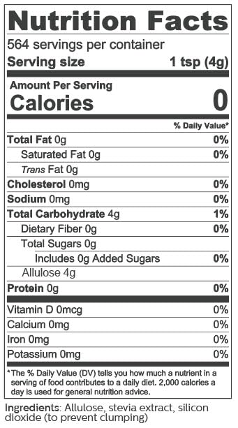 1:1 0 0 (5 lb 80 oz) So Nourished Stevia with Allulose Sweetener Powdered - Sugar Substitute, Keto - Calorie, Net Carb