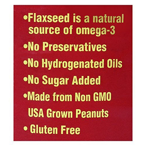 16 Teddie Smooth All Natural Peanut Butter with Flaxseed, Ounce