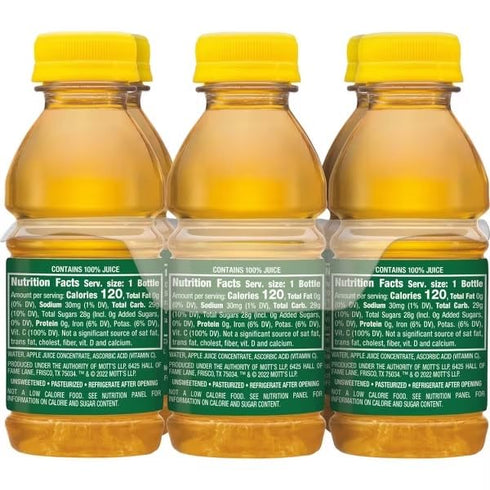 KD Chocolates 100% 6pk/8 oz Motts Original Apple Juice - fl Bottles