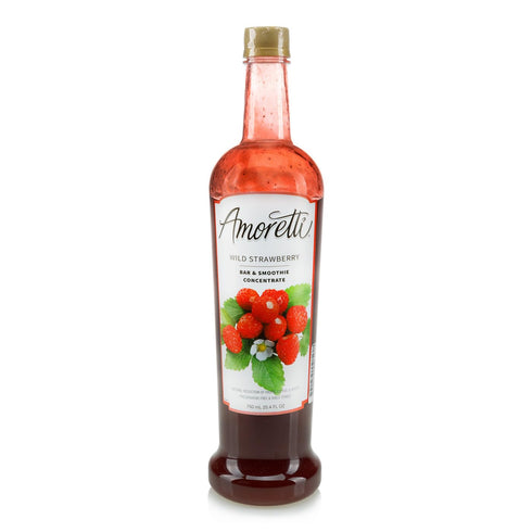 Amoretti - Wild Strawberry, Bar & Smoothie Concentrate 750 ml, Perfect for