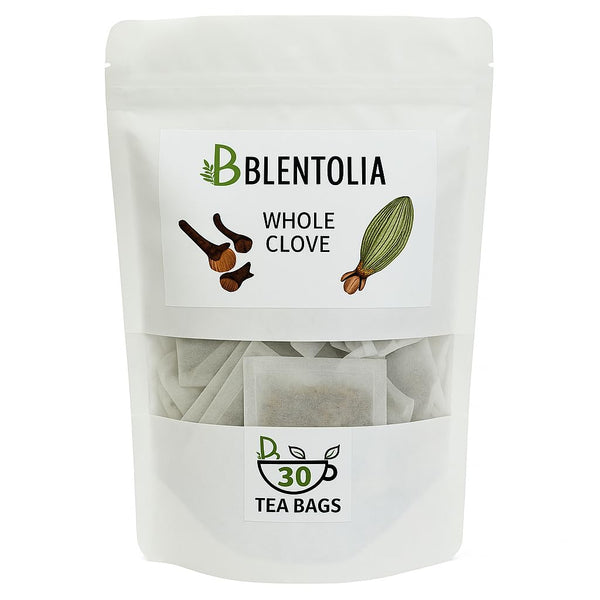 BLENTOLIA Whole Clove 30 Herbal Tea Bags Warming & Aromatic Spice Tea 100%