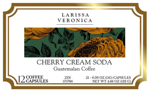 Larissa Veronica (12 575786) 3 Pack Cherry Cream Soda Guatemalan Coffee (Single Serve K-Cup Pods) (Gourmet, Naturally