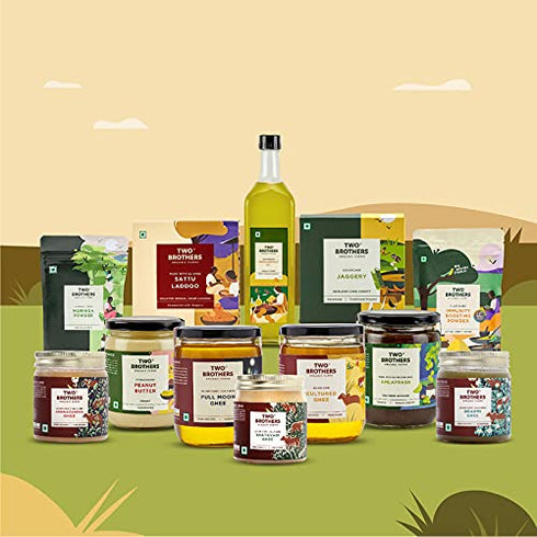 500 TWO BROTHERS ORGANIC FARMS - Natural Healthy Fresh Sweet and Sour Lemon Pickle Nimbu Achaar No Artificial