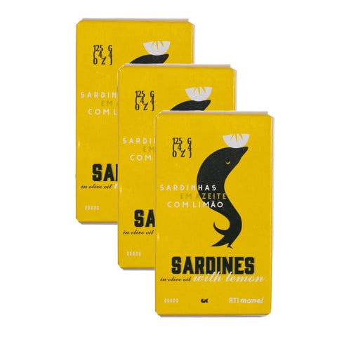 Ati Manel Canned Sardines in Olive Oil & Lemon | 125g Tinned Fish |