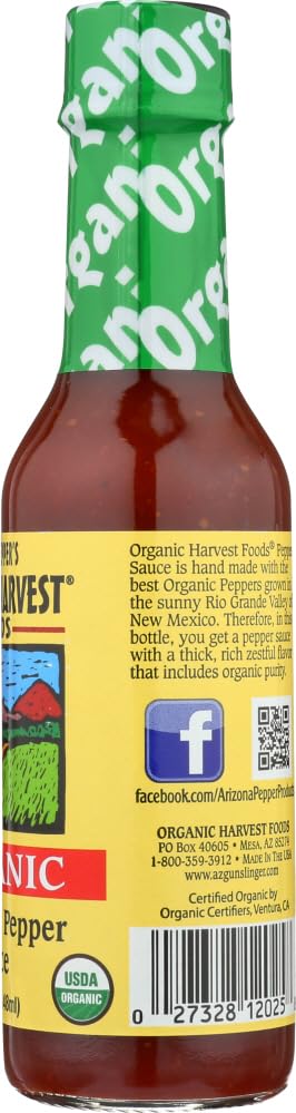 Organic Harvest Gluten Free Habanero Pepper Sauce, 5 Fluid Ounce, One Bottle
