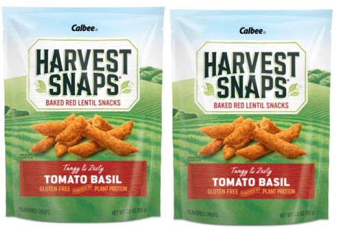 Generic Pack Of 2 Tomato Basil Baked Red Lentil Snacks 3 oz.