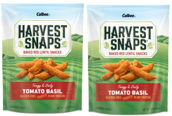 Generic Pack Of 2 Tomato Basil Baked Red Lentil Snacks 3 oz.