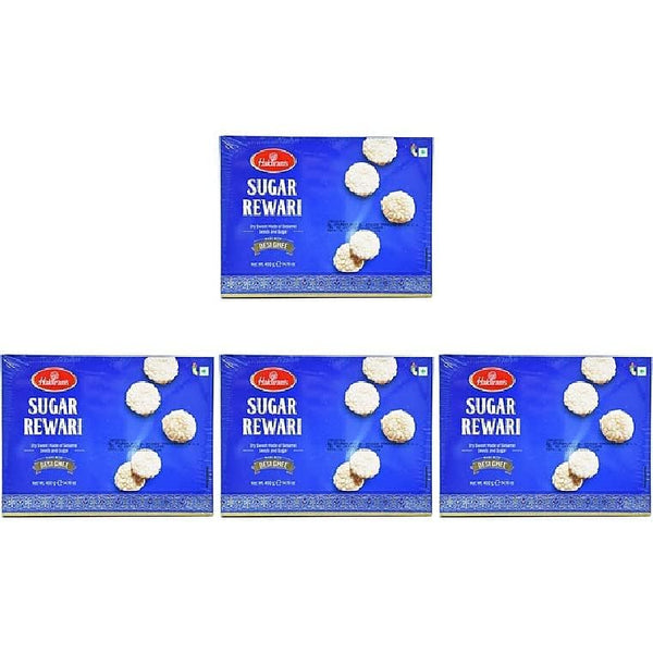 MahavirP Pack Of 4 - Haldiram's Sugar Rewari - 400 Gm (14.10 Oz)