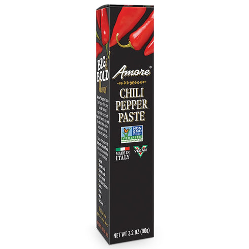 Amore Vegan Chili Pepper Paste in a Tube, Non-GMO Certified, Made in Italy (Pack of 1)