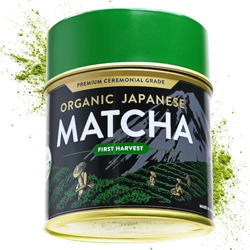 AprikaLife Organic Matcha Powder, USDA & JAS Certified, Authentic Japanese Ceremonial Grade Green Tea, 1.05 oz/30g