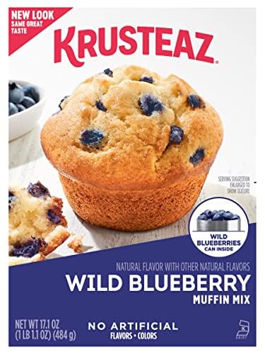 Krusteaz Wild Blueberry Muffin Mix, 17.1 OZ (Pack of 6)