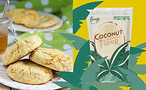 (16 Oz) Pereg Coconut Flour - Non GMO, Vegan, Vegetarian & Keto Friendly Wheat Free, All-Purpose Flour & Multi-Purpose