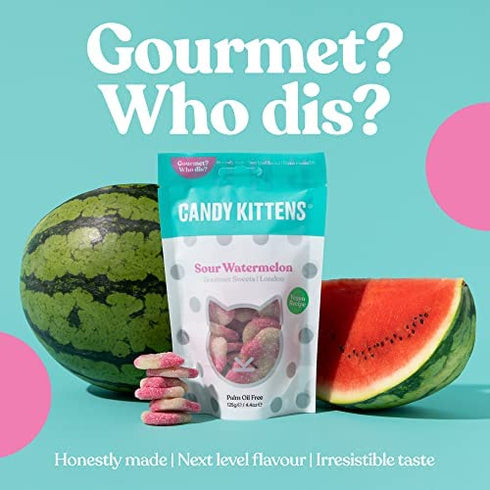 140g (Pack 2) Candy Kittens Sour Watermelon Gourmet Sweets Bag