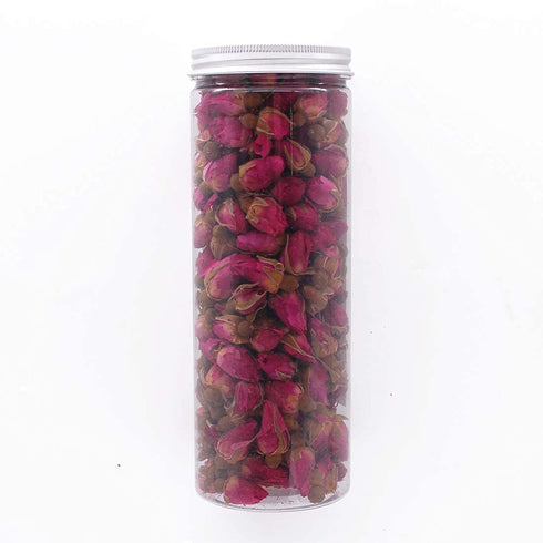 MQUPIN Dried Red Rose Bud Tea, 100% Natural Culinary Food Grade Red Rosebud for Drinking (90g)