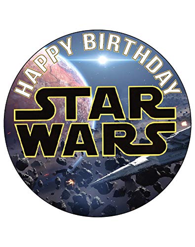 7.5 Inch Edible Cake Toppers – Galactic Space and Friends Adventure Themed Birthday Party Decorations Collection