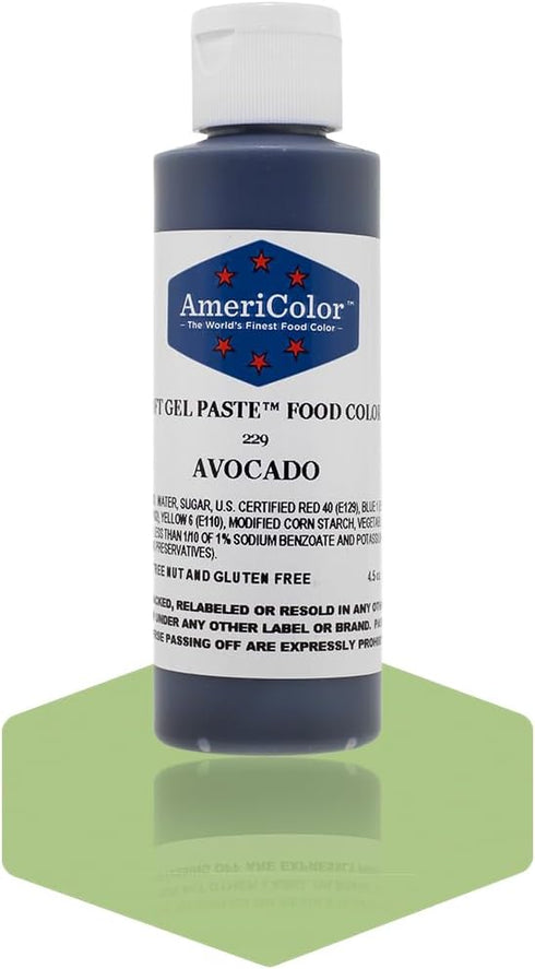 Americolor Soft Gel Paste Food Coloring, 4.5 oz, Avocado