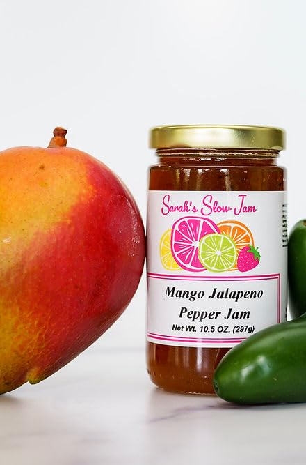 Mango Jalapeno Pepper Jam Taste the Tropics with our award-winning Mango Jalapeno Pepper Jam! No corn syrup. Vegan