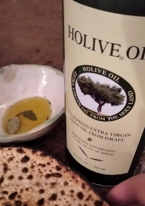 30.4 Oz HOLIVE Olive Oil from Israel | Extra Virgin | First Cold Press & Early Harvest | Polyphenol Rich | Premium Low