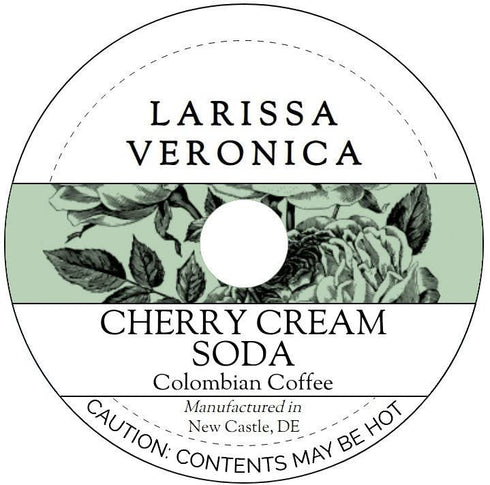 Larissa Veronica Cherry Cream Soda Colombian Coffee (Single Serve K-Cup Pods) (Gourmet, Naturally Flavored,