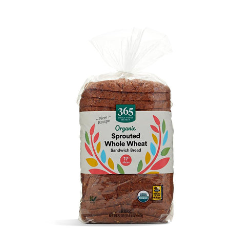 365 by Whole Foods Market Organic Sprouted Whole Wheat Sandwich Bread, 22 OZ