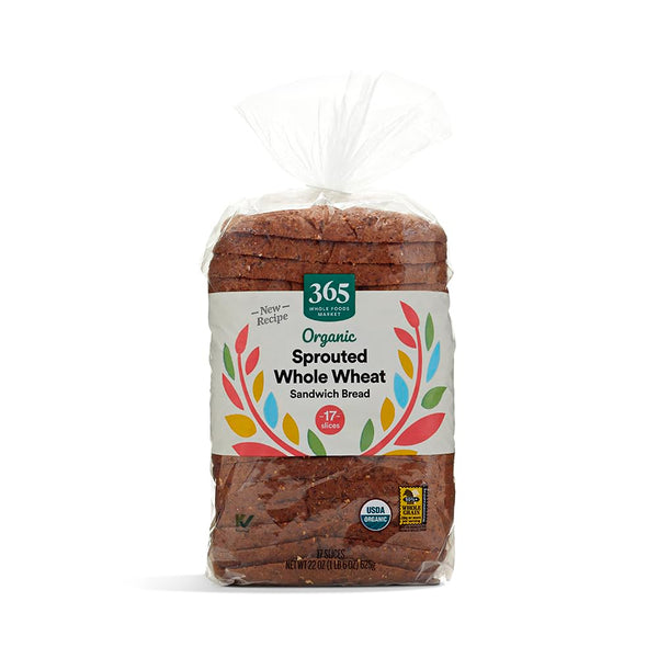 365 by Whole Foods Market Organic Sprouted Whole Wheat Sandwich Bread, 22 OZ