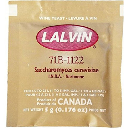 Lalvin 2x 71B-1122 5g 4.5L-23L Nouveau Style Wine Yeast Homebrew Wine Making