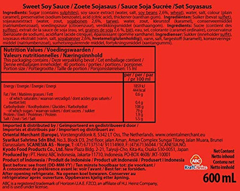 20.2 (Pack 3) ABC Sweet Soy Sauce Kecap Manis, Ounce