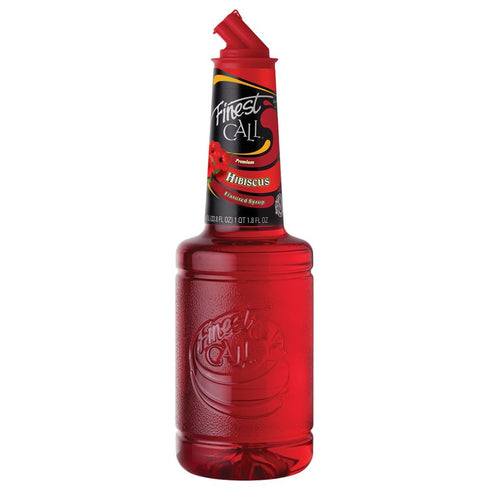 Finest Call Premium Hibiscus Syrup, Drink Mix, 1 Liter Bottle (33.8 Fl