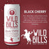 12 Oz 12 Pack Wild Bill's Black Cherry Soda Classic Craft Soda Pop Soft Drinks, Sodas Made with Pure Cane Sugar