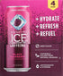 Vitamins,4/16oz Sparkling Ice Caffeine, Black Raspberry Sparkling Water with Caffeine, Zero Sugar, with Antioxidants