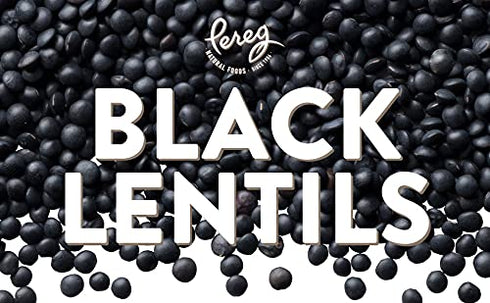 16 Oz Whole Black Lentils - - Beluga Lentils - Black Masoor Daal - Ideal for Enriching Stews, Curries, Tacos & Soups